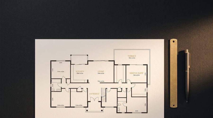 Measured 2D floor plan
